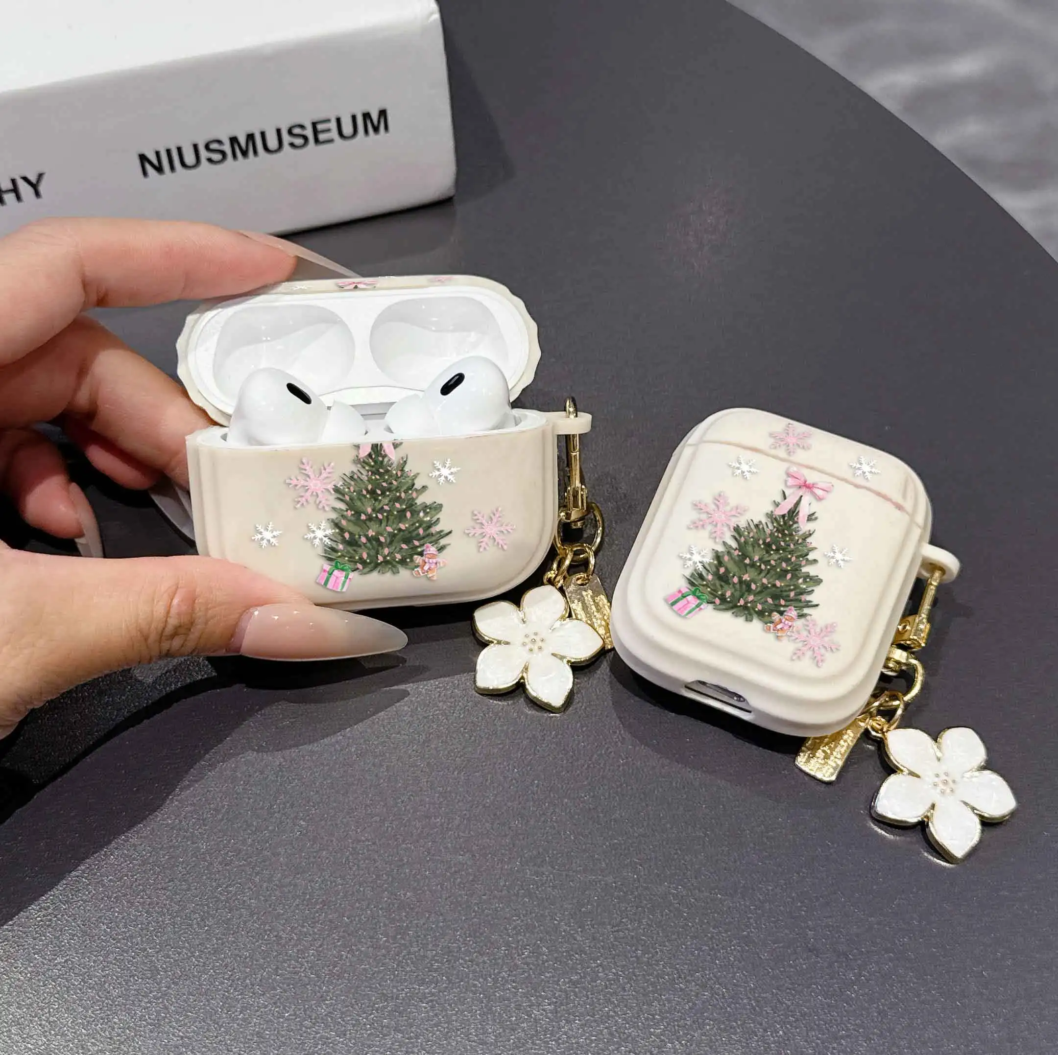 Regalos de Navidad, actividades de Halloween. Para Airpod Pro2 2 3 4 Funda para auriculares para Air Pods 4a generación Moda Lindo Simple Earpods Cas