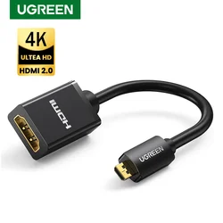 UGREEN Adaptador Micro HDMI 4K 60Hz Macho Hembra para Raspberry Pi