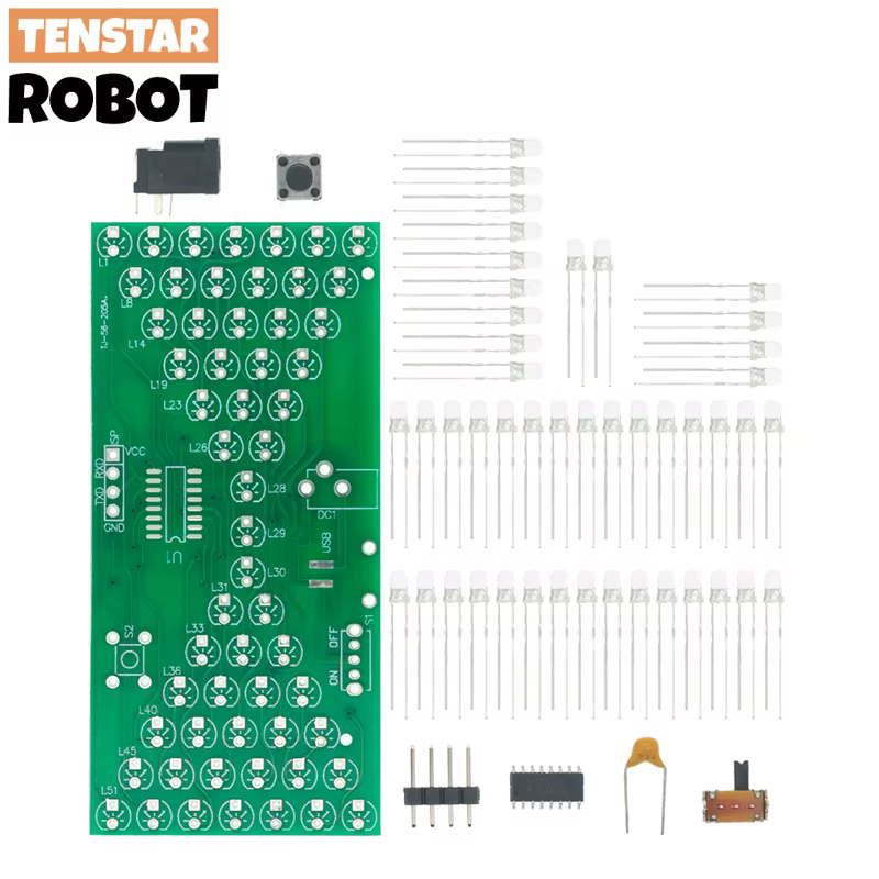 Kit Bricolaje Reloj Arena Electrónico 5V con LED y PCB Doble Capa - imagen 3