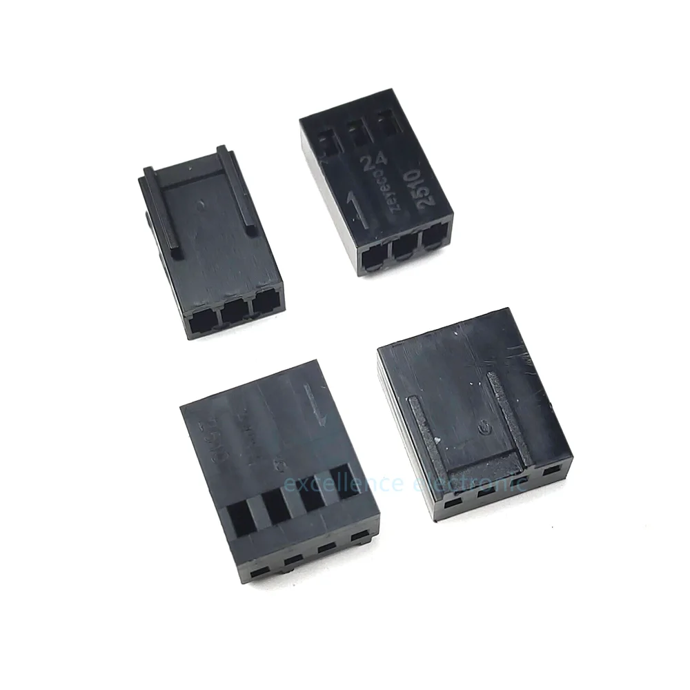 10sets 2540 3+1P KF2510 3P Male Female Housing Connector Black with Metal Terminal Pins 4pin 2.54mm Pitch - imagen 3
