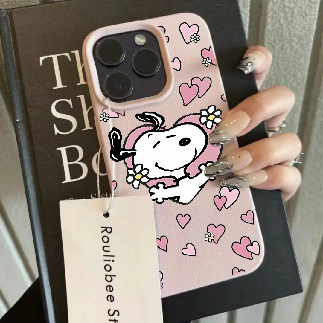 Funda de Snoopy de dibujos animados para Samsung Galaxy A07 A06 A05 05S A04 A04E A55 A36 A26 A16 A15 A14 A54 A34 A53 A52 A35 A23 A24 M55 M56 M15 - imagen 3