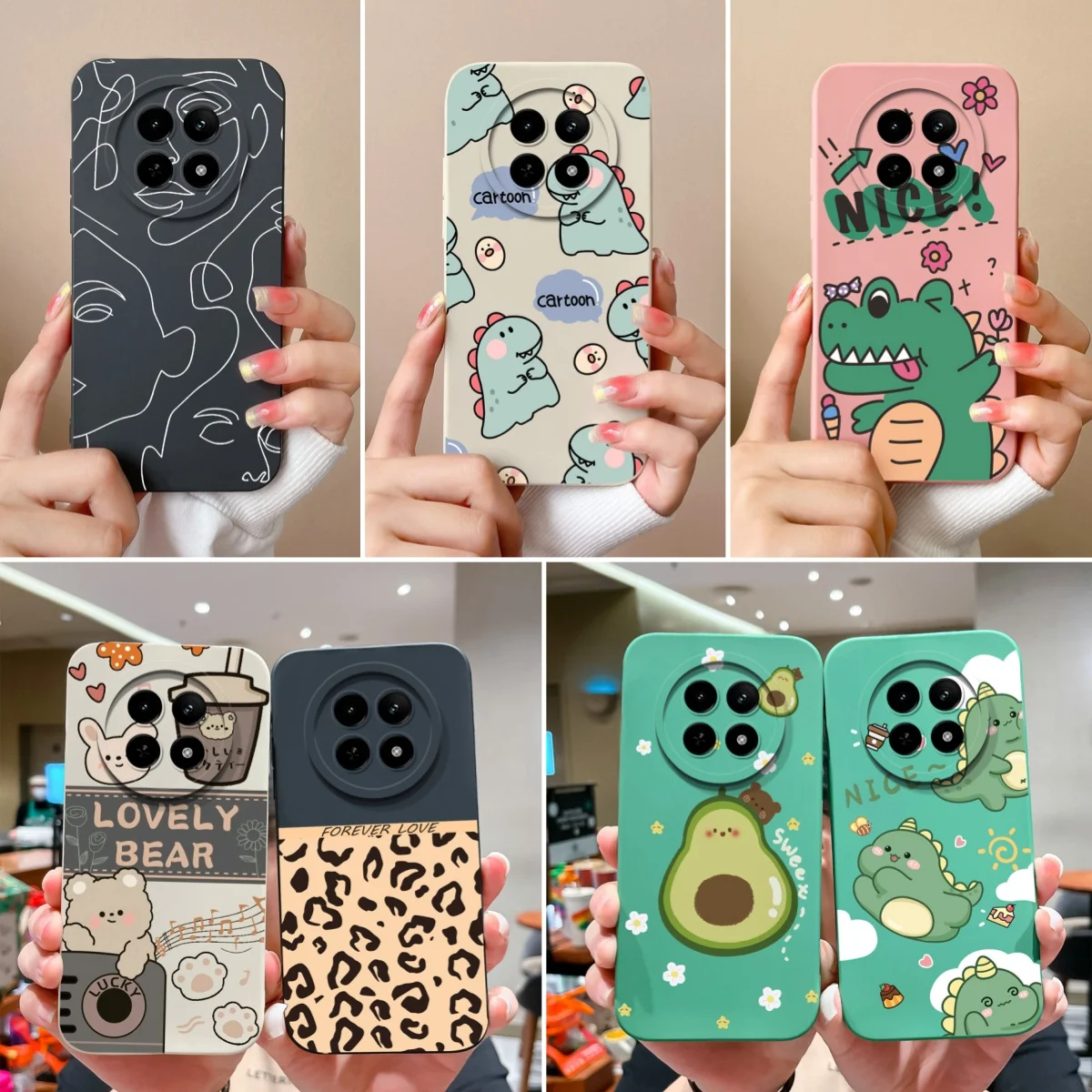 Nueva funda para OPPO Realme 12X5G Cat suave silicona líquida cobertura completa Anti Choc parachoques para Realme12 12X contraportada Capa