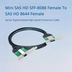 Cable Mini SAS HD SFF-8088 hembra a SFF-8644 hembra