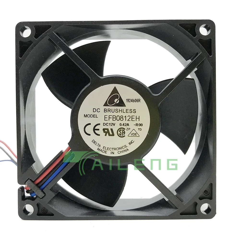 Para Delta EFB0812EH-F00 8025 8CM 80mm 12V 0.42A ventilador de refrigeración 80*80*25mm