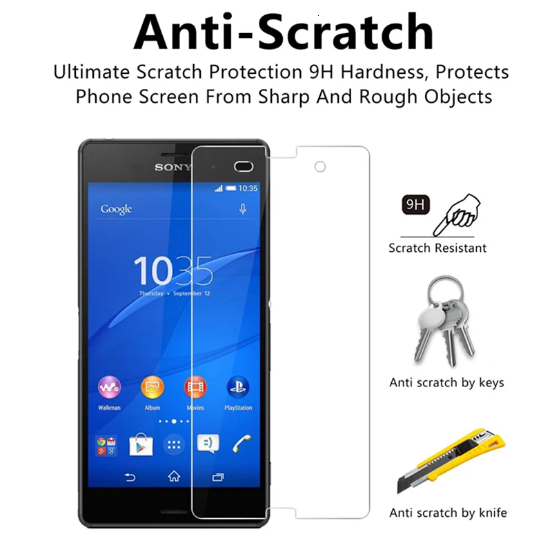 Película templada a prueba de explosiones para Sony XZ1 Compact XZ2 XZ3, Protector de pantalla resistente de vidrio para teléfono Sony Xperia XZ Premium XZS - imagen 4