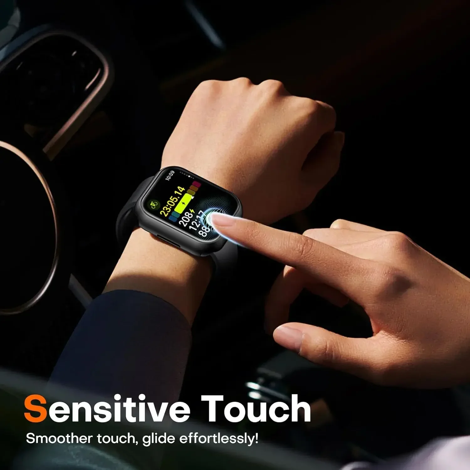 2 uds funda protectora de pantalla de vidrio templado para Apple Watch Series 11 10 9 8 7 6 5 SE 46mm 42mm 45-41-40mm 44MM Accesorios - imagen 5