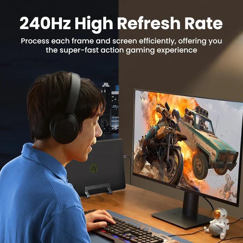 Cable USB tipo C a HDMI, convertidor de TV Compatible con HDTV, MacBook Air, iPad, USB-C, adaptador HDMI, 8K @ 60Hz, 4K @ 120Hz - imagen 4