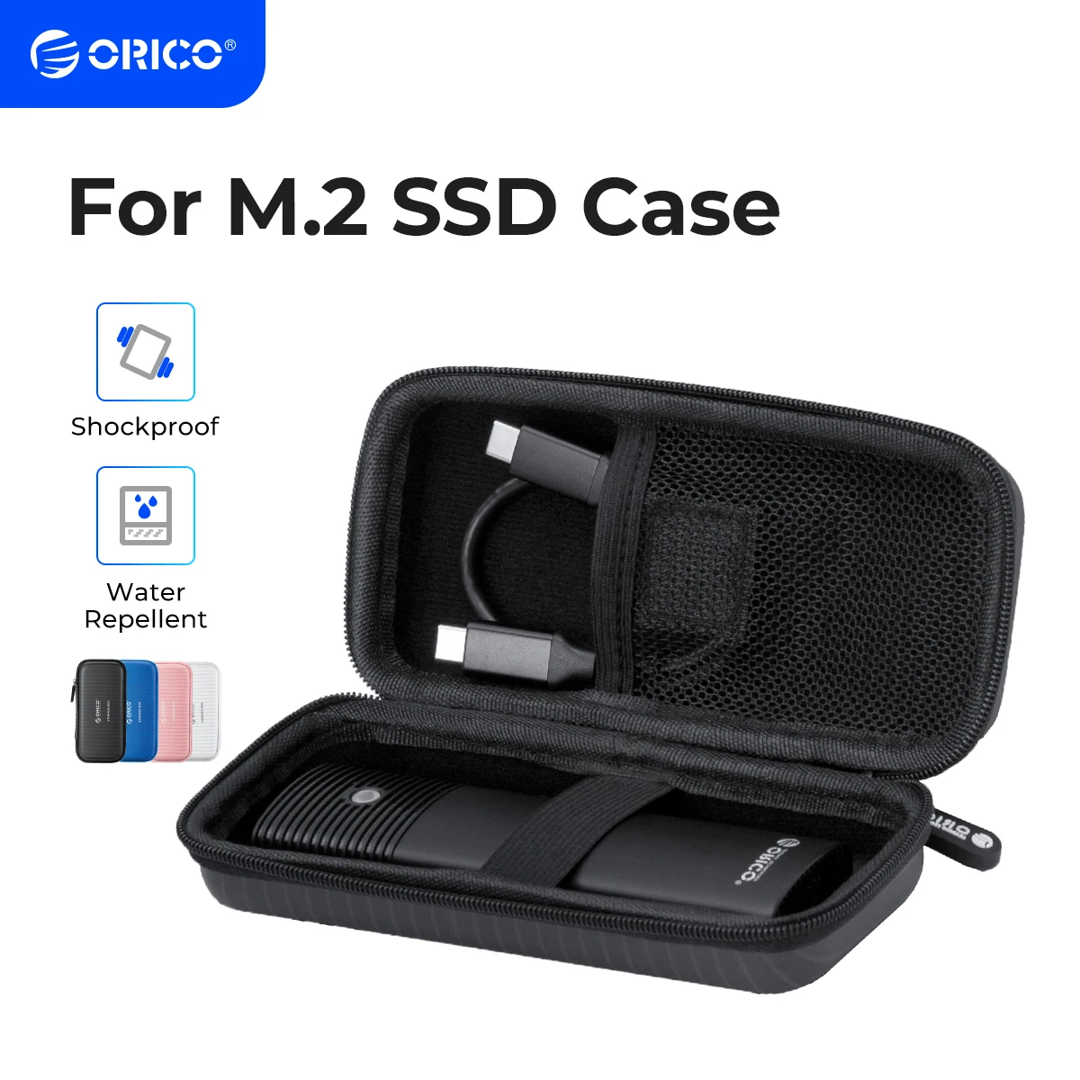 ORICO-funda protectora para disco duro externo M.2, bolsa de almacenamiento colorida de gran capacidad, 2,5 pulgadas, 3,5 pulgadas disco duro - imagen 2