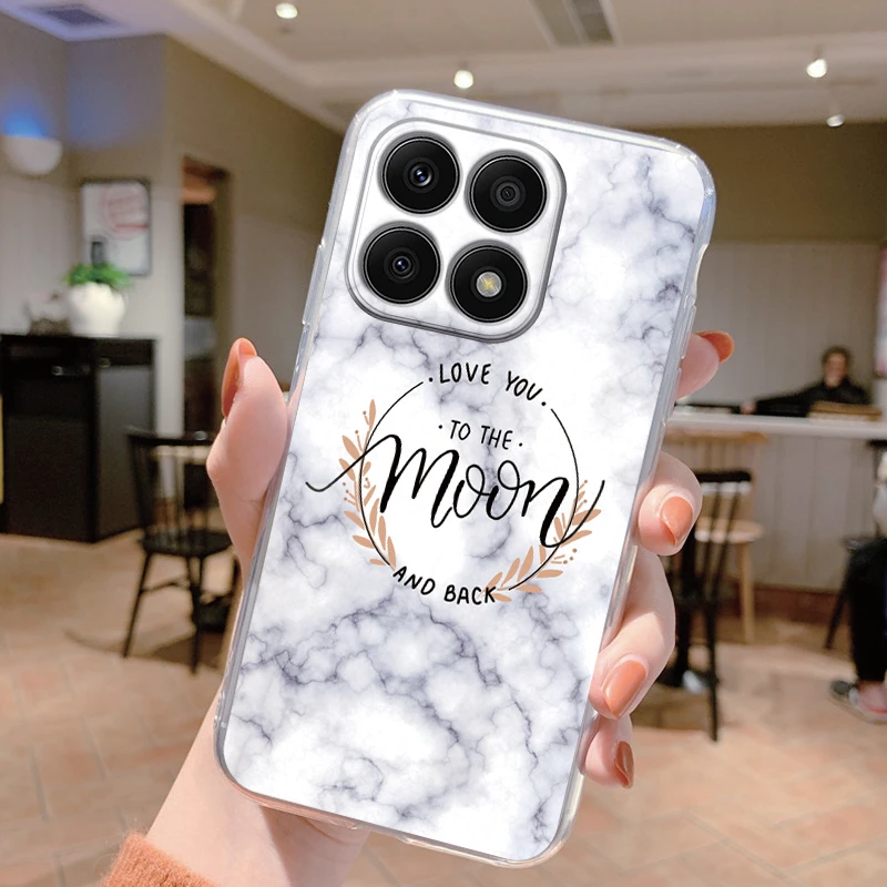 Para Honor X8b X8a X8c X8 70 Lite 90 funda inteligente para teléfono gradiente océano mármol claro Coque suave moda Fundas Shell parachoques - imagen 5