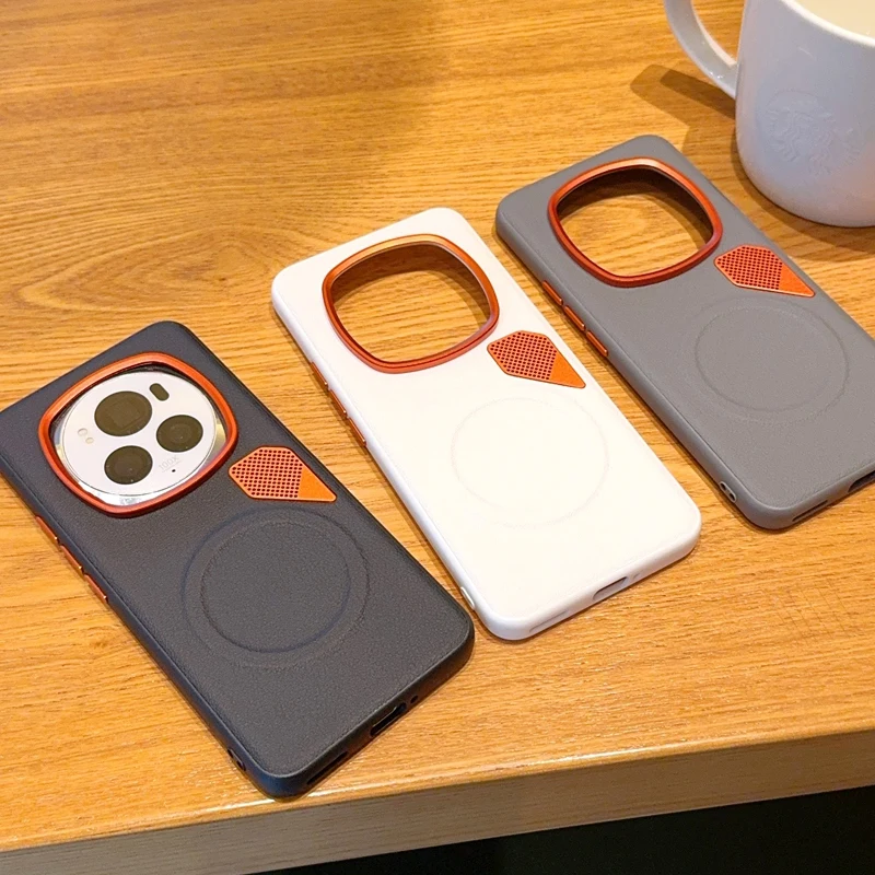 Funda para Honor Magic 7 6 GT Pro, cubierta magnética de cuero similar a la piel, cubierta de disipación de calor para Huawei Honor Magic7 Lite X9C - imagen 5