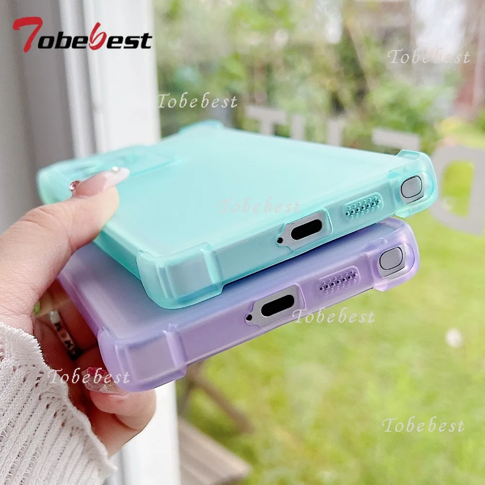 Funda suave de silicona mate de Color caramelo para Samsung Galaxy S25 S24 S23 S22 Ultra Plus S21 S20 FE, funda trasera transparente a prueba de golpes - imagen 5