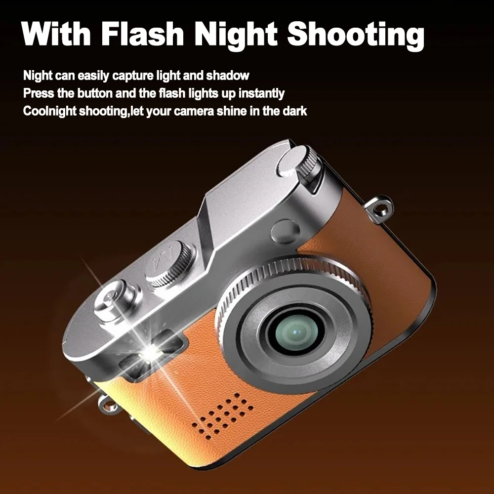 Mini cámara Digital Retro para Campus, cámara fotográfica HD para viajes al aire libre, cámara portátil para niños con pantalla de 0,96 pulgadas, cámara de vídeo portátil - imagen 5