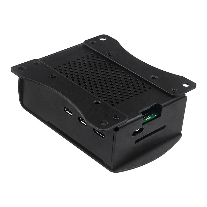 Carcasa de aleación de aluminio para Raspberry Pi 5, carcasa de Metal negro con orificios de montaje, Compatible con enfriador activo para RPI 5 Pi5 - imagen 5