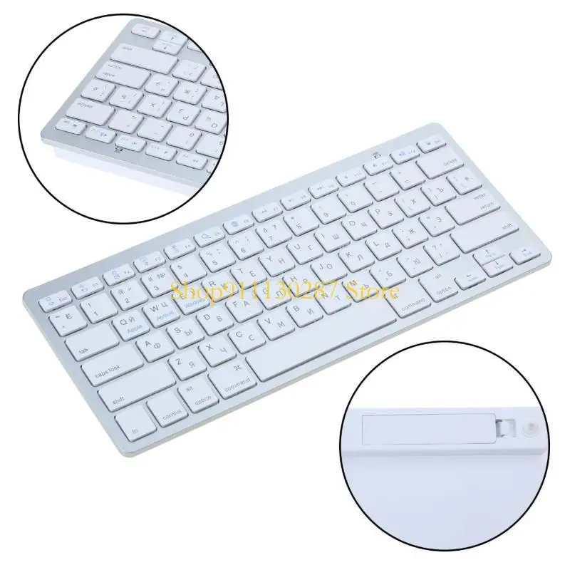 J1HC teclado ruso inalámbrico compatible con ultradelgado para tableta juego portátil - imagen 4