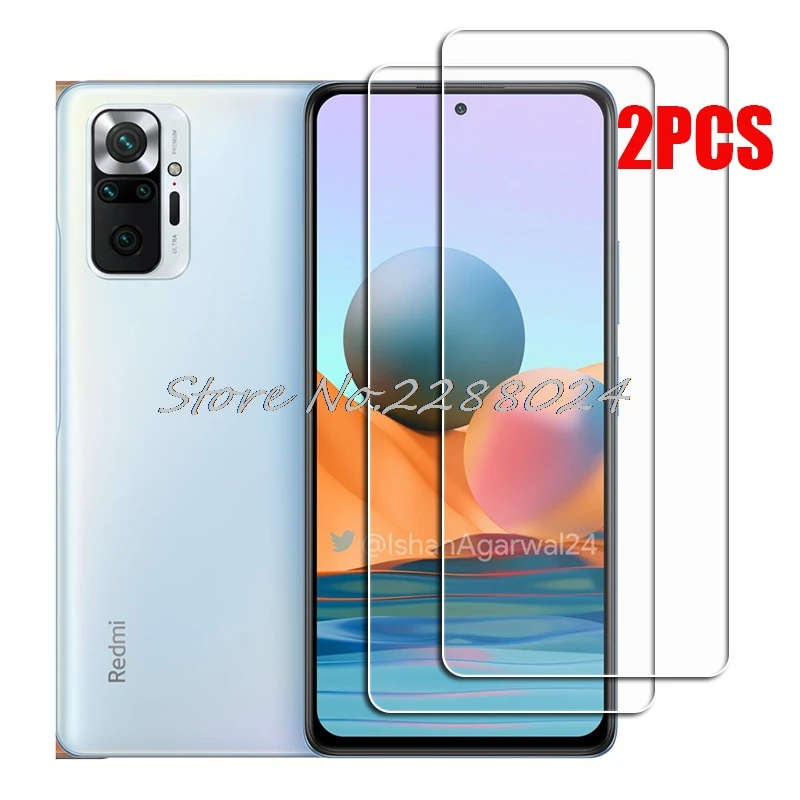 Película protectora de pantalla para Xiaomi Redmi Note 10 Pro, cristal templado de alta definición, Global, 10 Pro, M2101K6G, 2 uds.