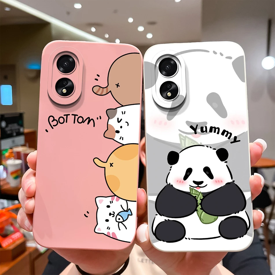 Funda de teléfono para Oppo A18, A38, 4G, diseño bonito, protección completa, carcasa trasera para Oppo A 18 38, Funda de silicona líquida antichoc - imagen 5