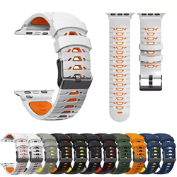 Correa de silicona para Apple Watch Series 3-9, SE y Ultra