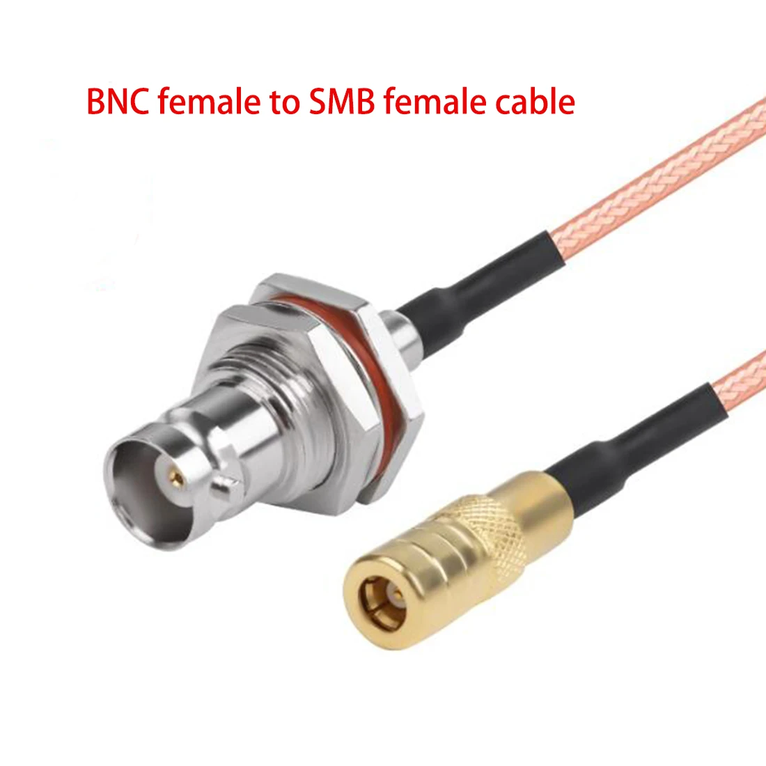 1 unidad BNC macho hembra a conector SMB adaptador de Cable coaxial RF de ángulo recto RG316 15cm nuevo - imagen 5