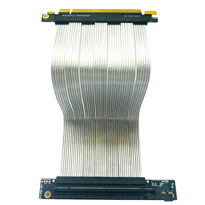 Cable elevador PCIe 4,0x16 A x16 de alta velocidad, extensor Chapado en plata PCIe 4,0, GPU para juegos, tarjeta de Video ATX RTX 3090, montaje Vertical
