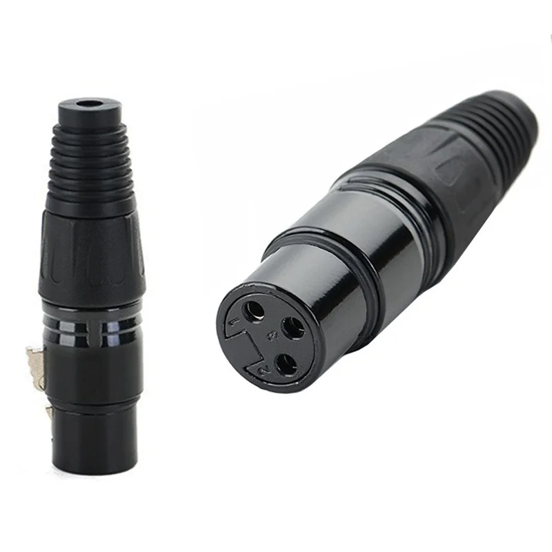 Quemador de pelo XLR de 3 pines, micrófono profesional, balanza XLR, cabezal Canon, grifo de 3 núcleos, enchufe macho y hembra - imagen 5