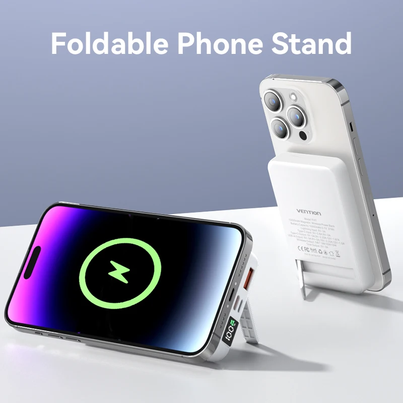 Vention 10000mAh Power Bank magnético portátil PD 22,5 W carga inalámbrica rápida Mini PowerBank para iPhone 15 Pro Max 14 13 12 - imagen 4