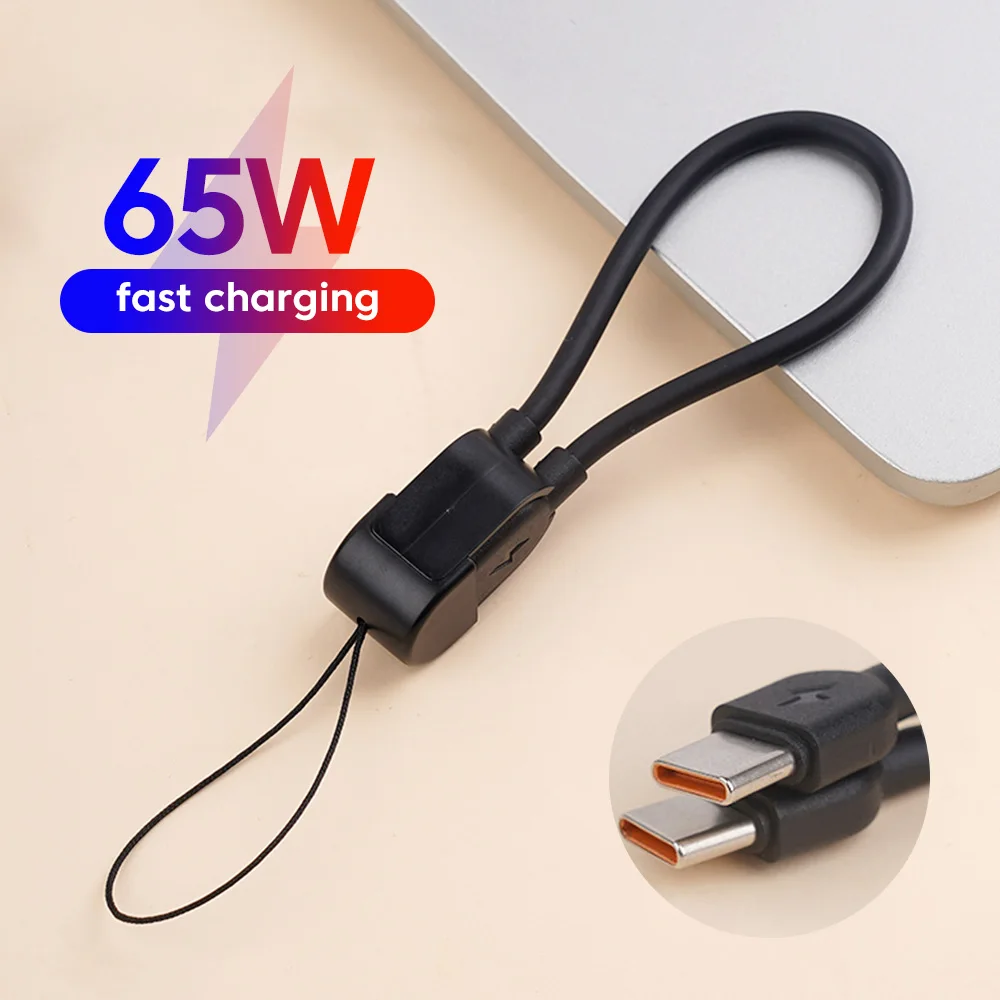 Cable de datos tipo c para banco de energía móvil con cordón adecuado para Huawei iPhone iPad cable de datos de carga rápida portátil