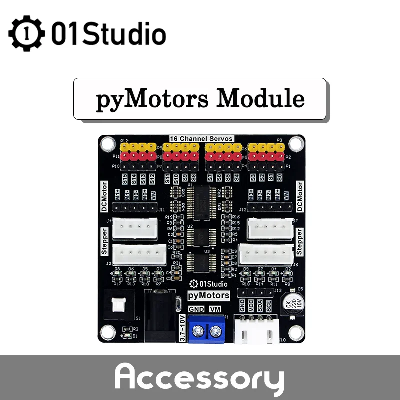 01Studio pyMotors Módulo Servo DC Motor paso a paso Micropython python - imagen 2