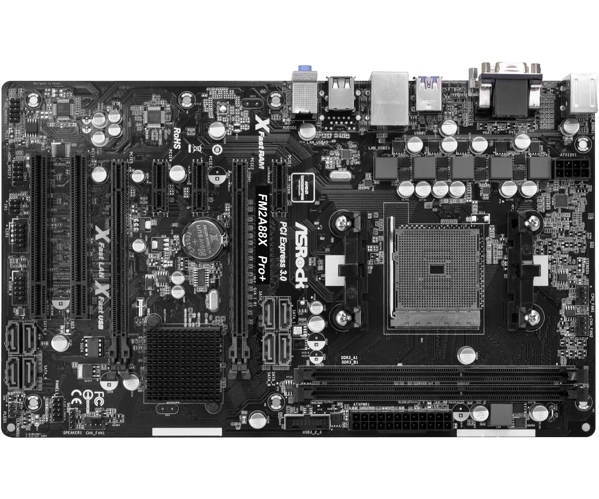 ASROCK FM2A88X PRO + placa base Socket FM2 + AMD A88X DDR3 32GB ATX PCIe 3,0 compatible con A10 787 A10 679 A4 632 X4 840 cpu - imagen 2