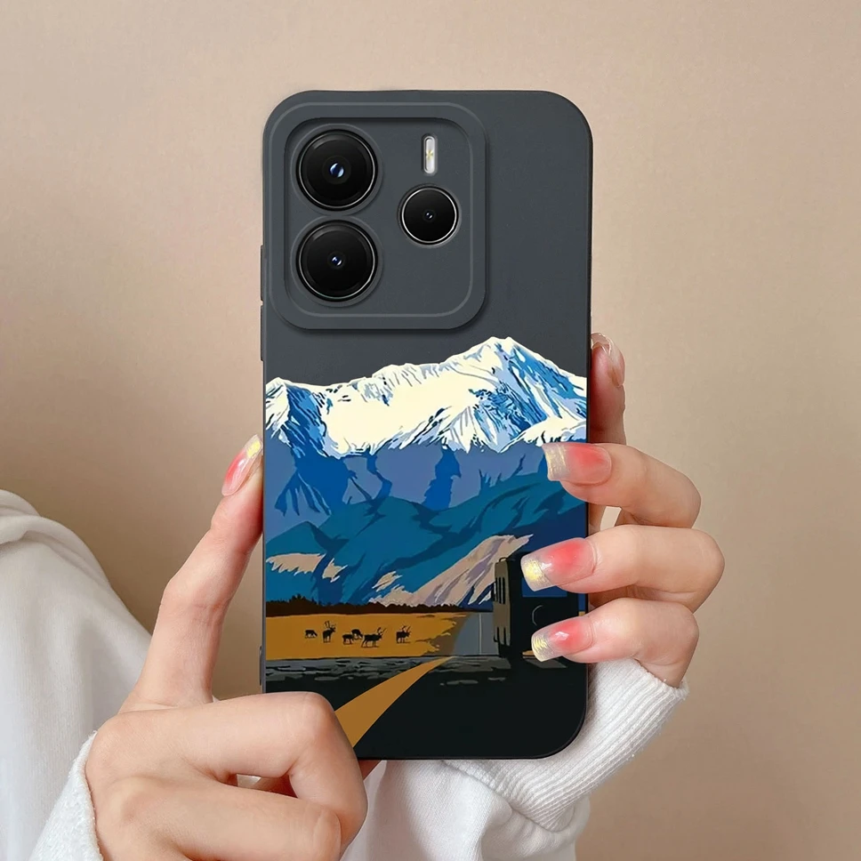 Funda de teléfono para Redmi Note 14 4G 5G, carcasa protectora de silicona suave para chica bonita y dulce, Funda trasera para Redmi Note14 - imagen 4