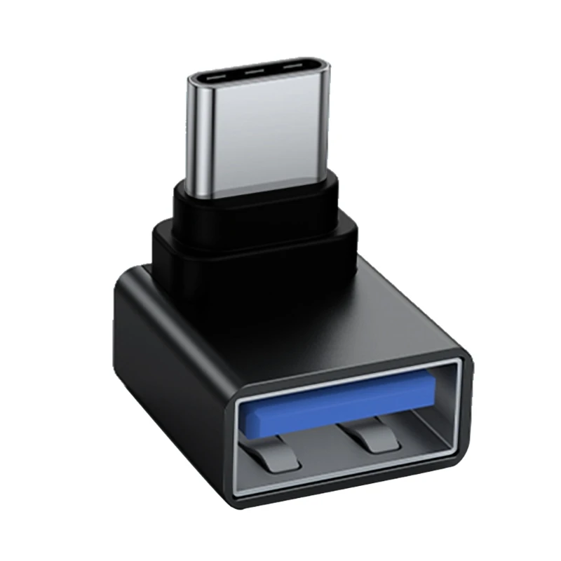Adaptador USB 3,0 de ángulo recto de 90 grados, conector OTG hembra a tipo C macho, convertidor de extensión para teléfono portátil - imagen 5