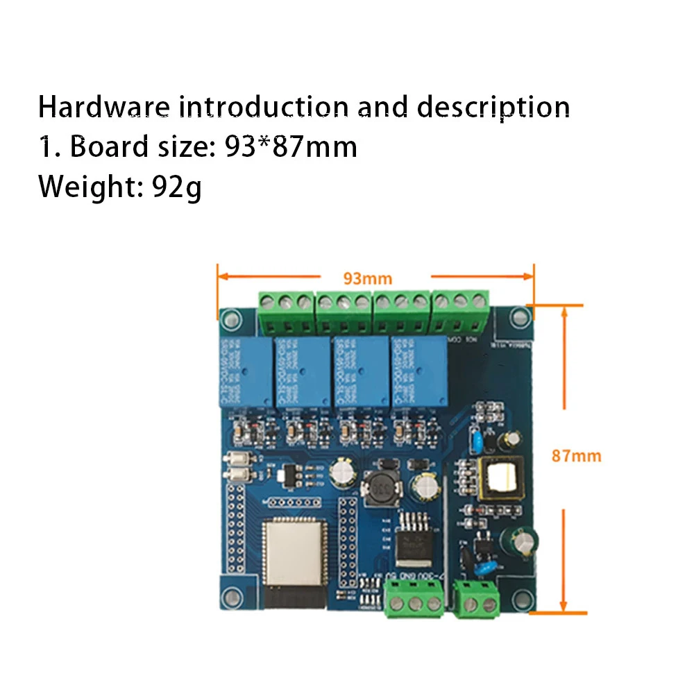 Fuente de alimentación AC/DC para ESP32-WROOM WIFI Bluetooth BLE Placa de desarrollo de módulo de relé de cuatro vías - imagen 5