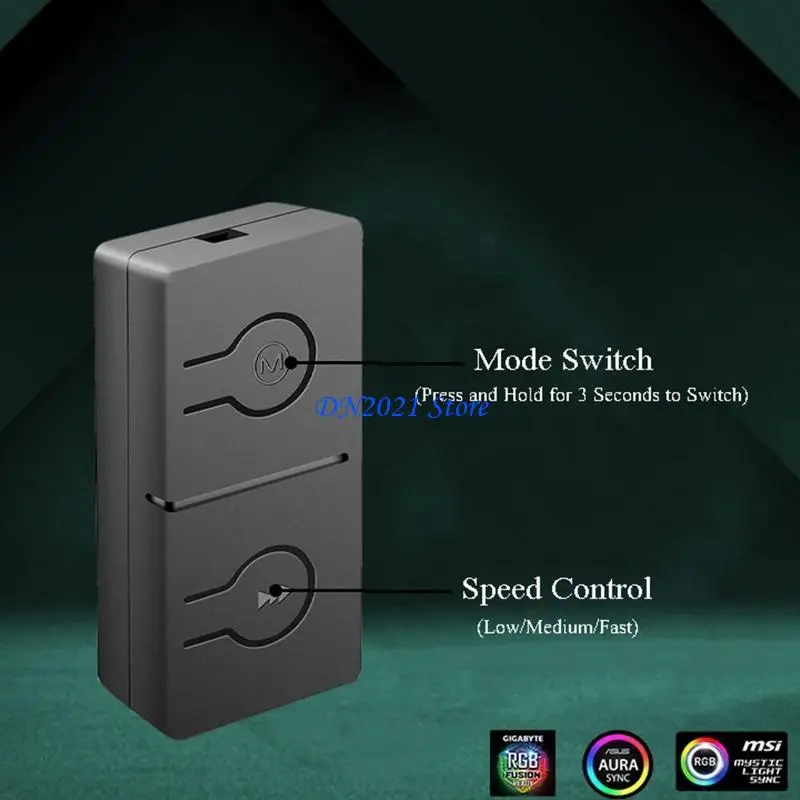 Controlador Manual F3KE RGB Sync Switch Hub, placa base ventilador 5V a 12V, 4 pines, controlador 2 en 1 para ventilador - imagen 3