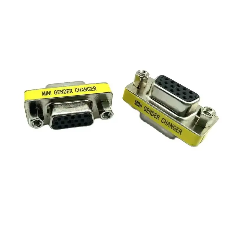 Adaptador cambiador de género DB15 hembra a hembra DSub VGA 15 pines convertidor hembra a hembra para Monitor proyector - imagen 2