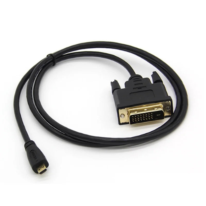 Cable Micro HDMI Compatible con DVI, fuerte resistencia a la abrasión, Cable DVI-D de 24 + 1 pines, para cámara de TV de pantalla plana de PC - imagen 3
