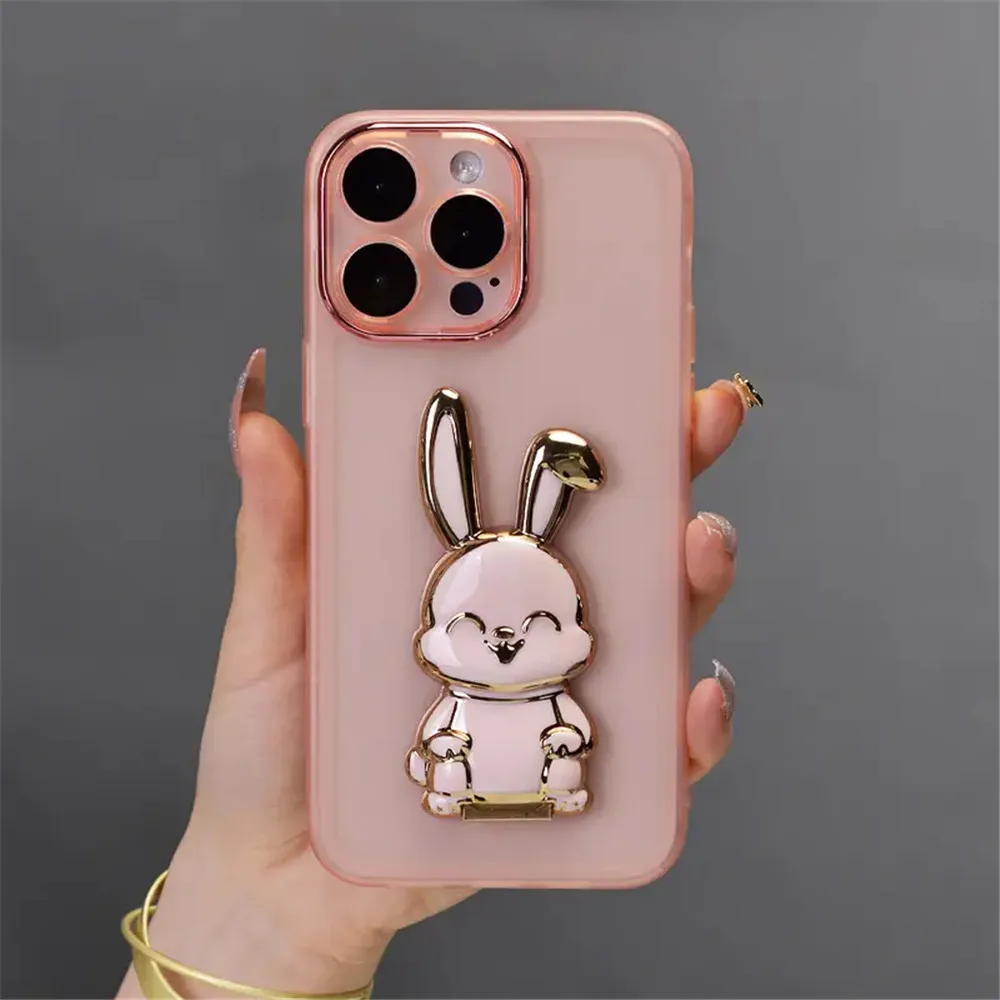 Funda de teléfono con soporte de conejo para Huawei Honor 200 Pro, X6B, X8B, X6S, X6A, X7A, X8A, X9A, funda de silicona suave, Honor 200 Lite