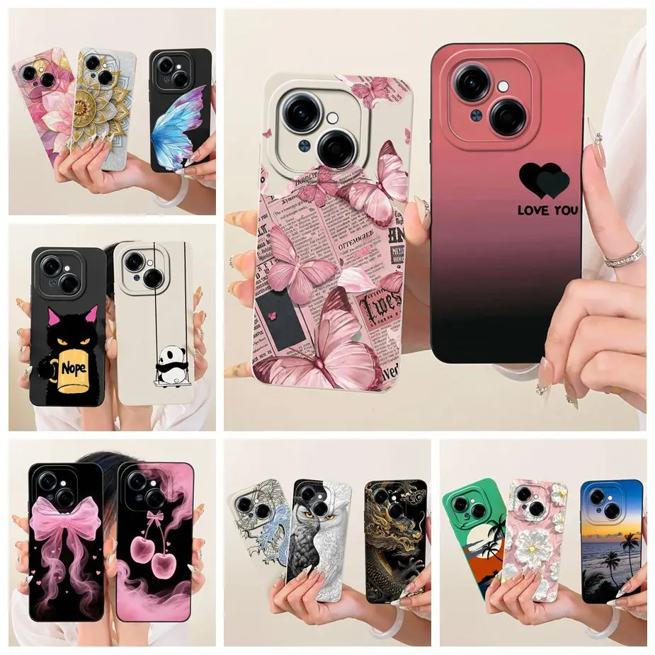 Para Tecno Spark Go 1 Go1 S funda KL4h lujo moda caramelo pintado cubierta suave TPU funda de teléfono para Tecno Spark Go 1S Pop9 4G Fundas