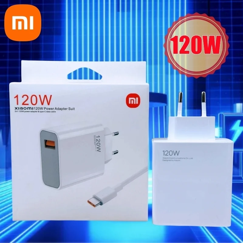 Xiaomi-cargador Original Turbo de carga rápida, adaptador Gan de hipercarga de 120W para UE/EE. UU., para teléfono inteligente Xiaomi POCO Redmi Note Black Shack