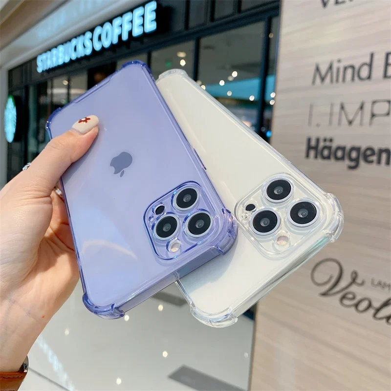 Funda suave de silicona transparente de gelatina de lujo para iPhone 11 12 13 14 15 16 Pro Max 16 Plus protección a prueba de golpes cubierta trasera transparente - imagen 3