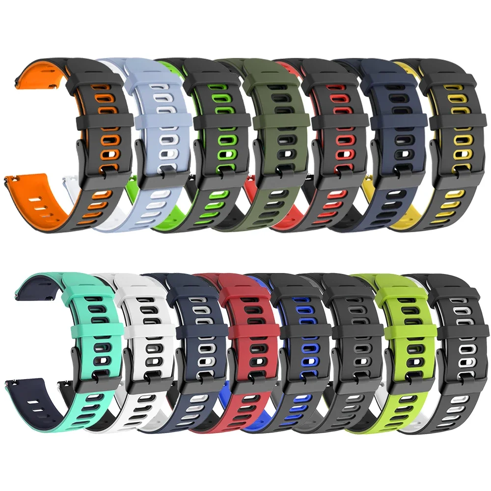 Correa deportiva de silicona de 20 a 22mm para Huami Amazfit BALANCE/CHEETAH Pro, Mini pulsera AMAZFIT GTR 4 2 3 Pro 47mm 42mm GTS 4 3 2e - imagen 4