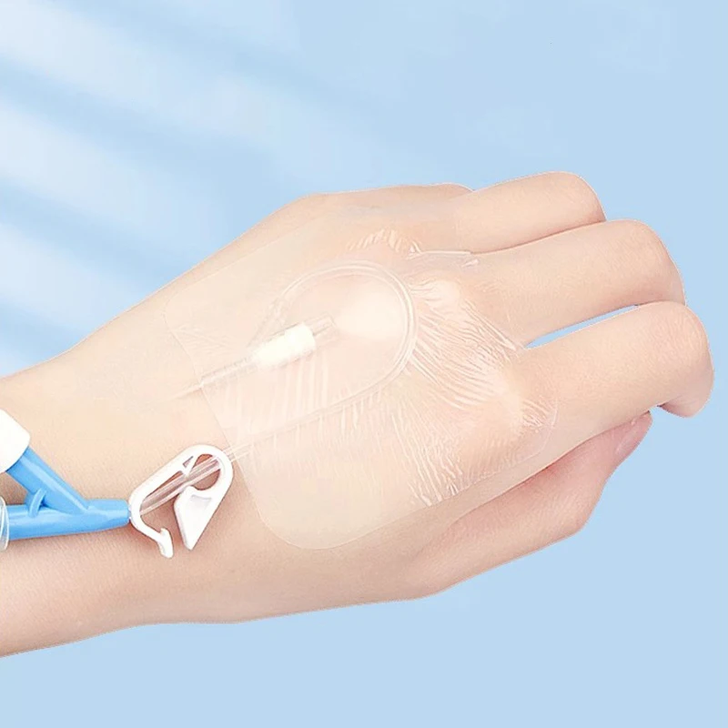 Parches adhesivos de vendaje para heridas a prueba de agua, vendaje de película transparente, pasta de fijación de aguja para infusión, 10 Uds. - imagen 4