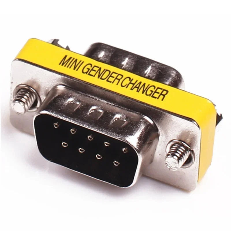 Conector de puerto serie de junta RS232 DB9 adaptador de 9 pines macho a macho