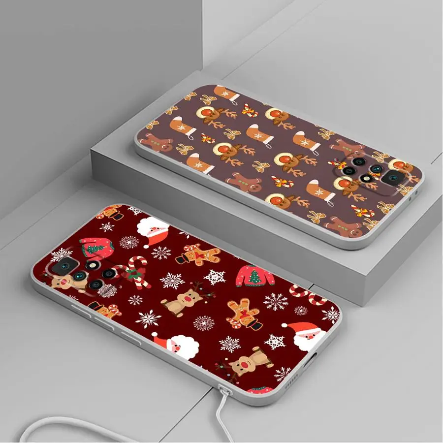 Funda de teléfono suave para Xiaomi Redmi A1 12C 10 K60 K40 13C A3x 9 8 A2 14C lindo Navidad - imagen 3
