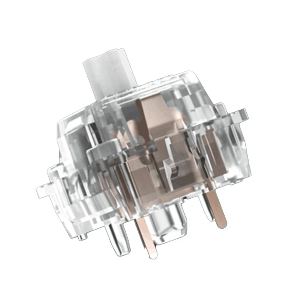 LEOBOG-interruptor blanco claro, 30g, 5 pines, interruptores MX táctiles de presión ligera, Teclado mecánico RGB, interruptor de trabajo personalizado transparente - imagen 4