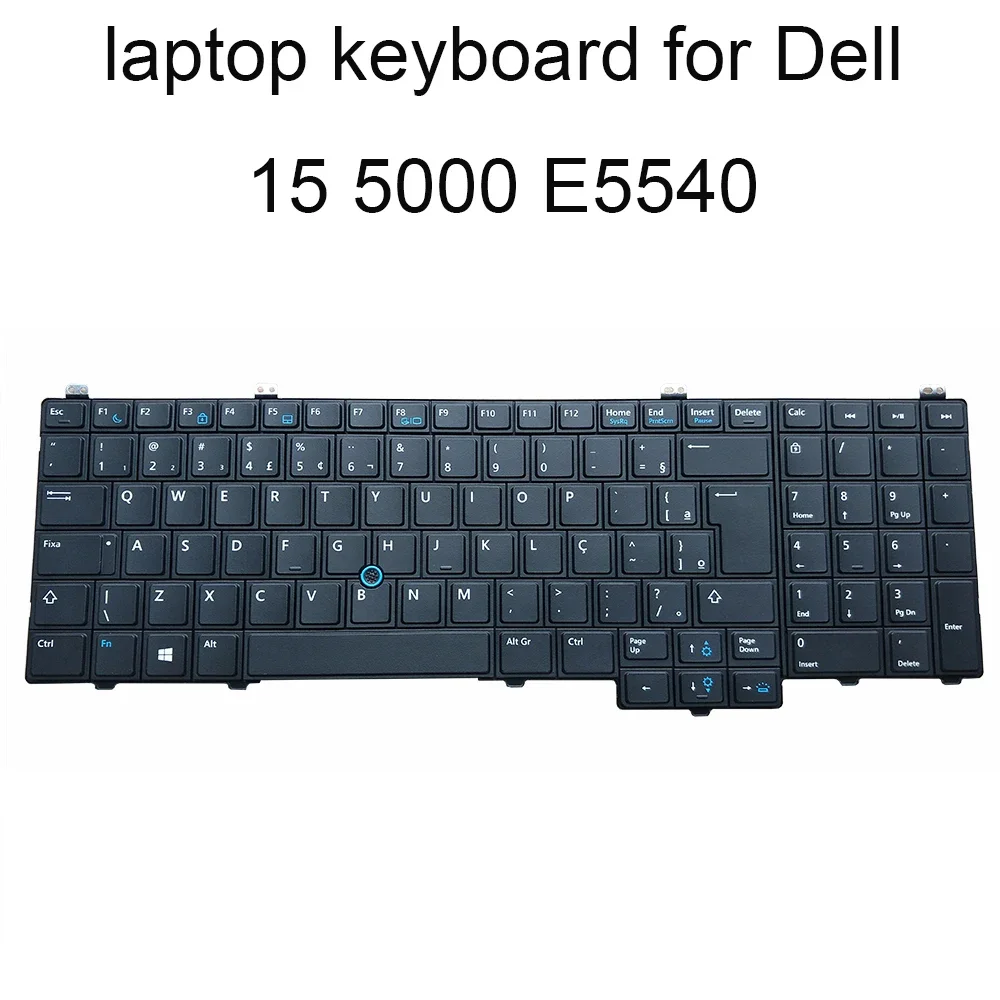 Teclado retroiluminado brasileño 035HY9 PT-BR para Dell Latitude E5540 E6520 E5530 5530 E6540 15 5000 teclados Trackpoint PK130WR1B35