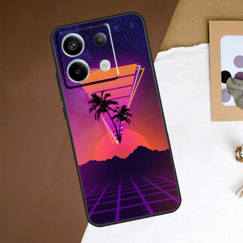 Neon Retrowave 80s vintage art Case para Redmi Note 13 Pro Plus 9 10 11 12 Pro 9S 10S 11S 12S Cover para Redmi 12 C 10C 13C - imagen 5