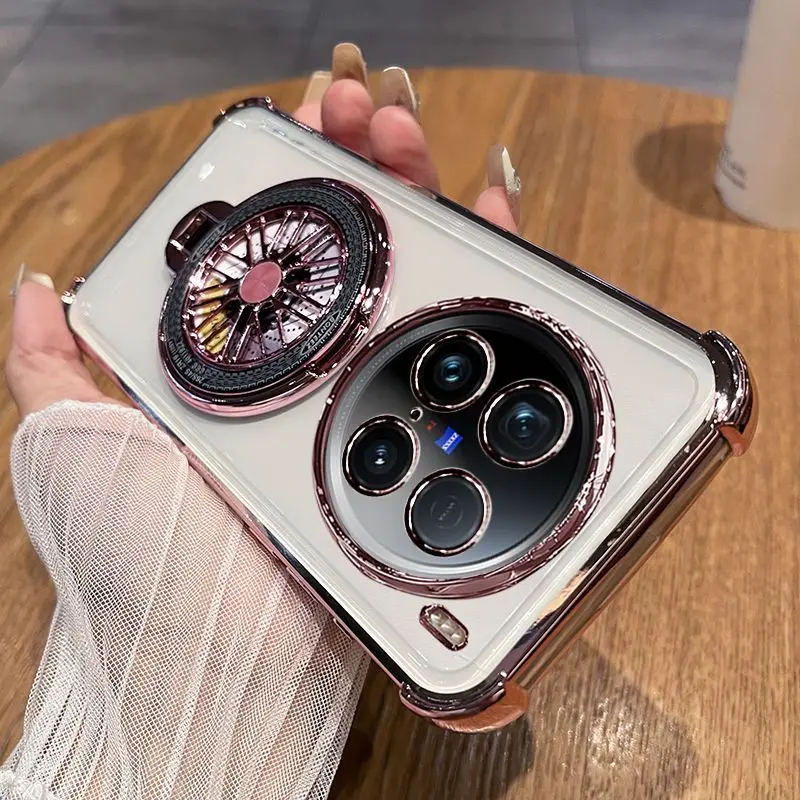 Para VIVO X200 Pro funda suave de TPU con anillo magnético a prueba de golpes funda protectora trasera para VIVO X200 Pro Mini X100S Pro Shell - imagen 4