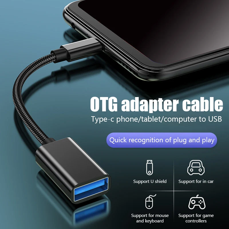 Cable OTG TYPE-C a Cable adaptador hembra USB para Macbook Huawei P50 Xiaomi Realme POCO Cable adaptador USB tipo C - imagen 2