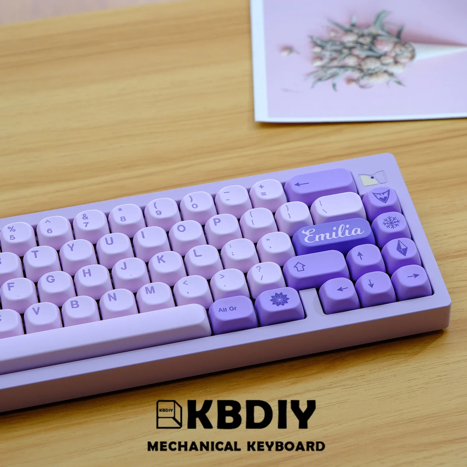 KBDiy-Juego de teclas GMK Frost Witch, 134 teclas, perfil KOA personalizado, teclas GMK moradas para teclados mecánicos, tapas de juego para interruptor MX - imagen 2