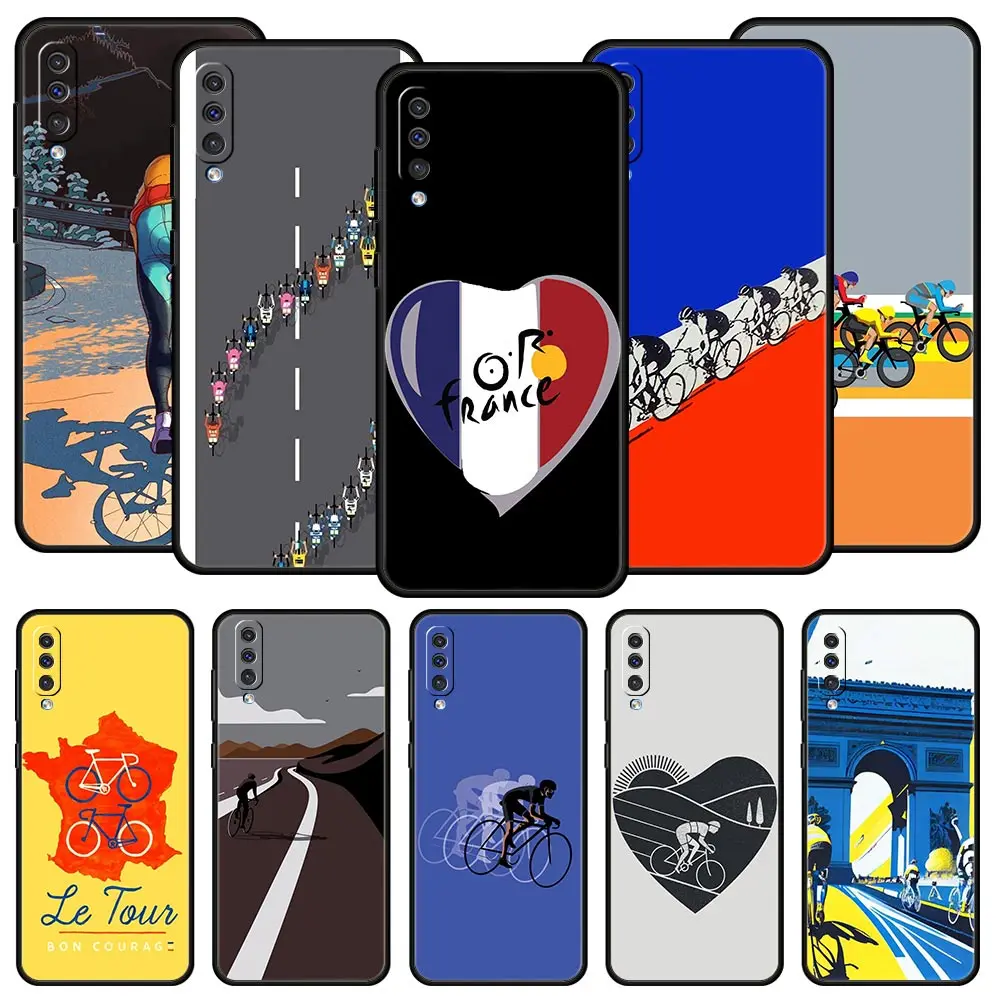 Funda de teléfono para ejercicio de bicicleta francesa, funda para Samsung A56 A36 A26 A54 A52 A24 A14 A50 A72 A70 A06 A12 A22 A34 A42 A32 A04s A16 5G