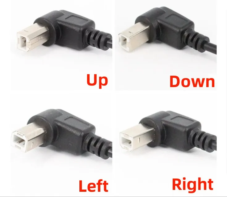 Cabo USB 2.0 Macho B Macho 90 Grados 1m Impresora Scanner - imagen 2